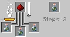 Extended Duration – add Redstone Dust. Increases the duration of the effect.