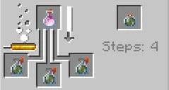 Lingering Potion – first make a Splash Poison Potion by adding Gunpowder, then add Dragon’s Breath. Creates a poison cloud…