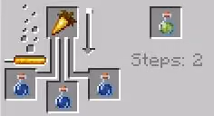 Place a Golden Carrot in the top slot to make a Night Vision Potion.