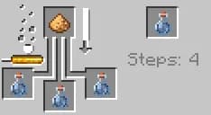 Increase effect level: add Glowstone Dust to make the slowness effect stronger.