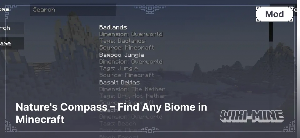 Nature's Compass – Find Any Biome in Minecraft