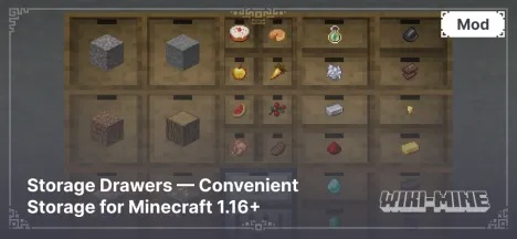 Storage Drawers — Convenient Storage for Minecraft 1.16+