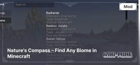 Nature's Compass – Find Any Biome in Minecraft