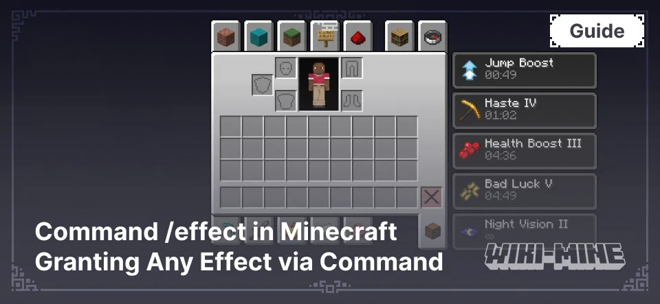 Command /effect in Minecraft | Granting Any Effect via Command