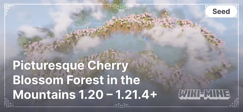 Picturesque Cherry Blossom Forest in the Mountains 1.20 – 1.21.4