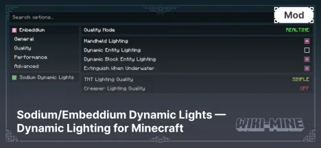 Sodium/Embeddium Dynamic Lights — Dynamic Lighting for Minecraft