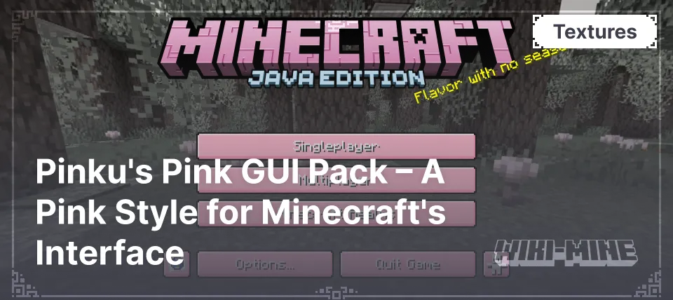 Pinku's Pink GUI Pack – A Pink Style for Minecraft's Interface