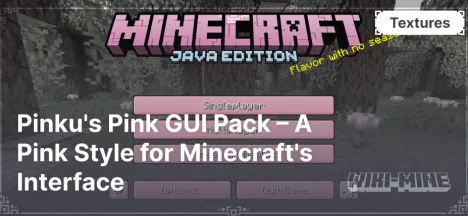 Pinku's Pink GUI Pack – A Pink Style for Minecraft's Interface