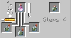 Lingering Potion – اصنع أولًا Splash Poison Potion بإضافة Gunpowder، ثم أضف Dragon's Breath. يُنشئ سحابة سُمّ تؤثر في كل من…