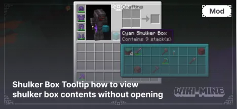 Shulker Box Tooltip how to view shulker box contents without opening